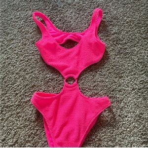 La Hearts Vibrant Pink Kids One Piece